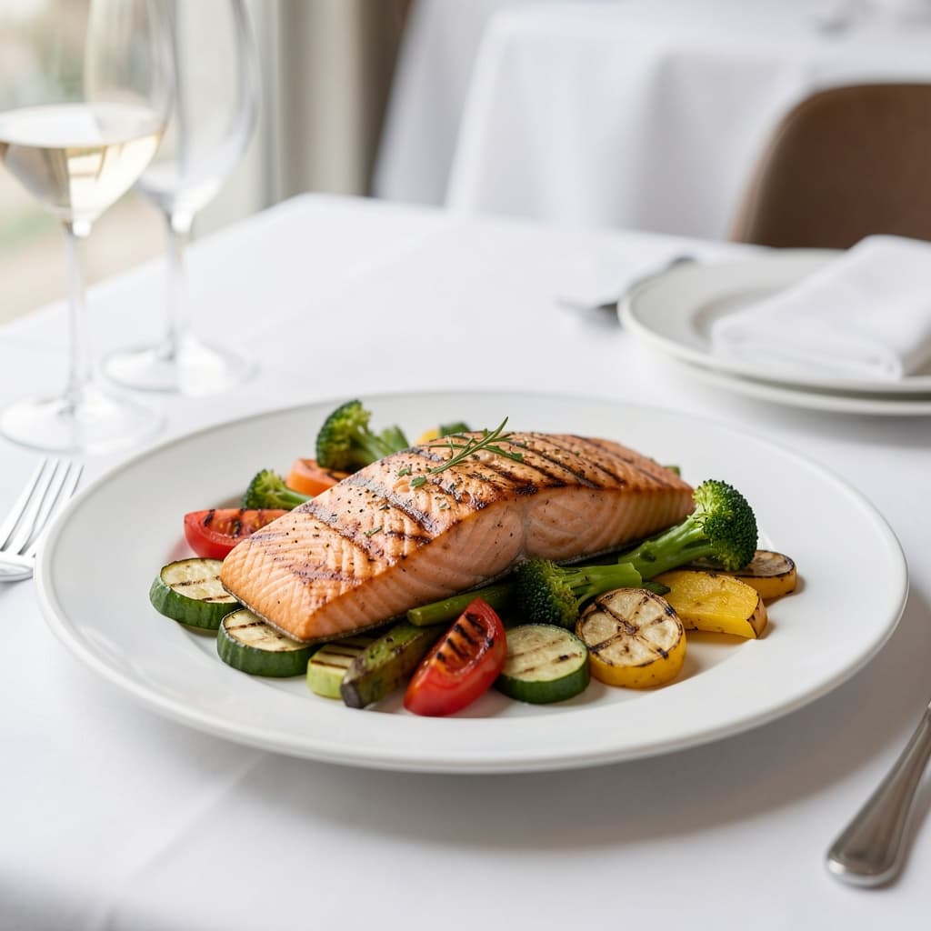 Grilled Veg. Salmon